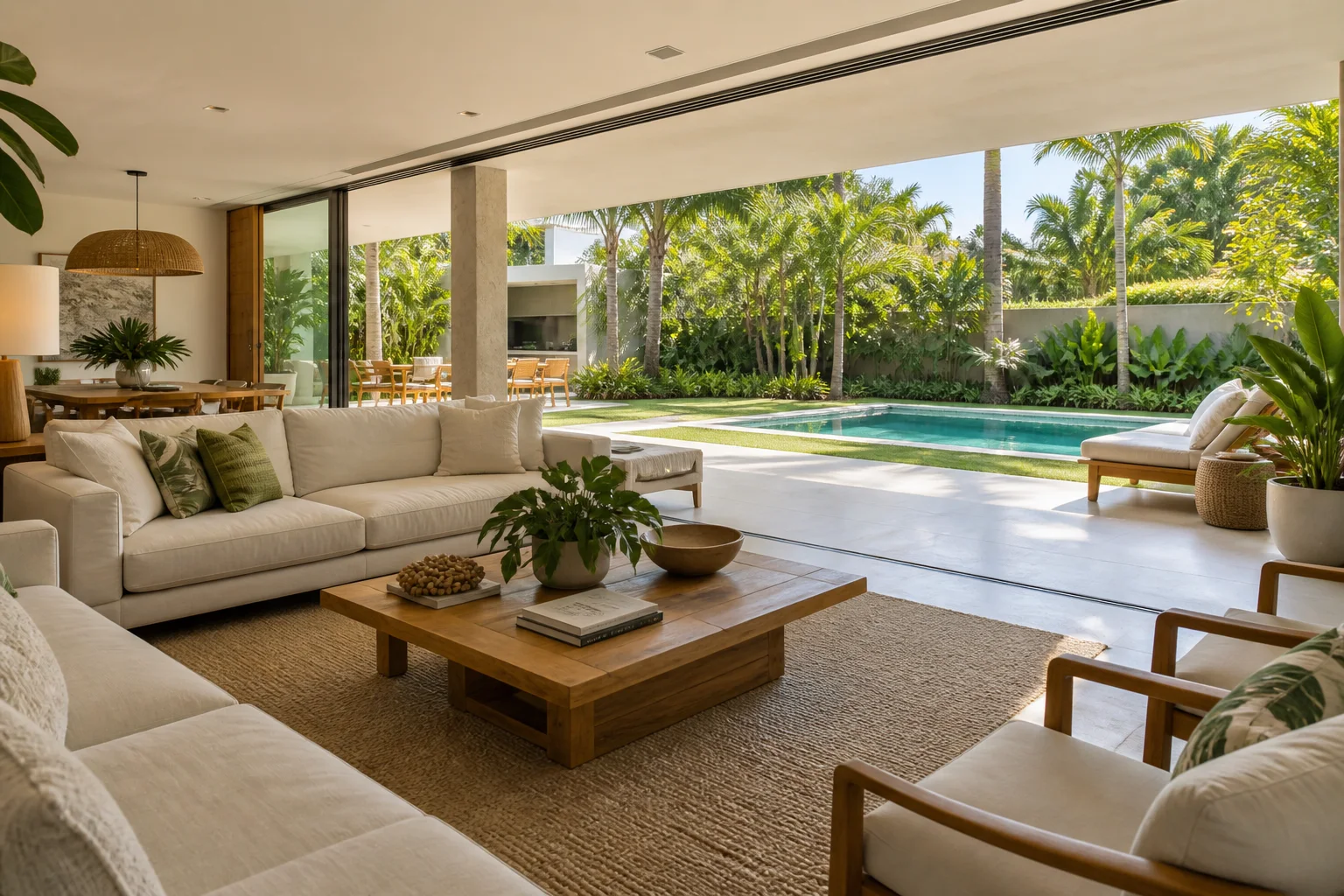 Casa contemporânea com jardim na Barra