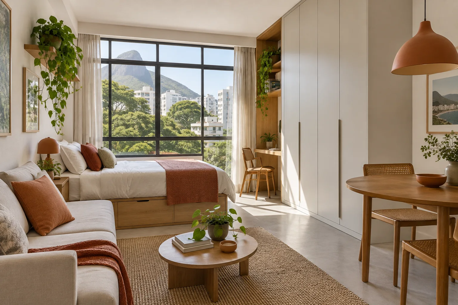 Studio inteligente e mobiliado em Botafogo